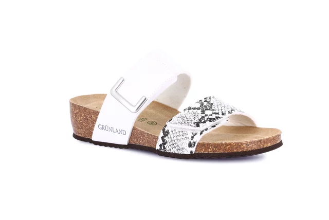 Ciabatta in sughero con leggera zeppa | MEMI CB0818 - bianco