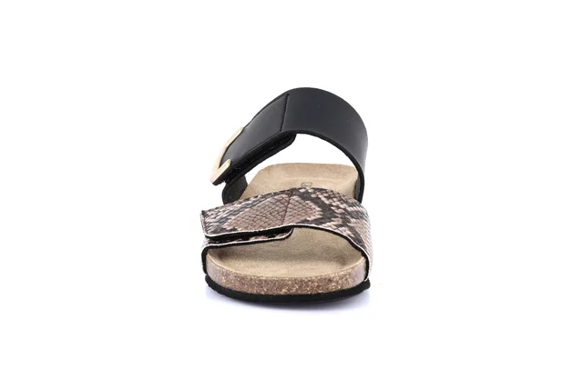 Ciabatta in sughero con leggera zeppa | MEMI CB0818 - NERO | Grünland