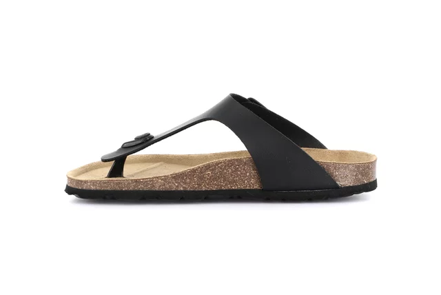 Flip-Flop-Slipper aus Kork CB0926 - SCHWARZ | Grünland Junior