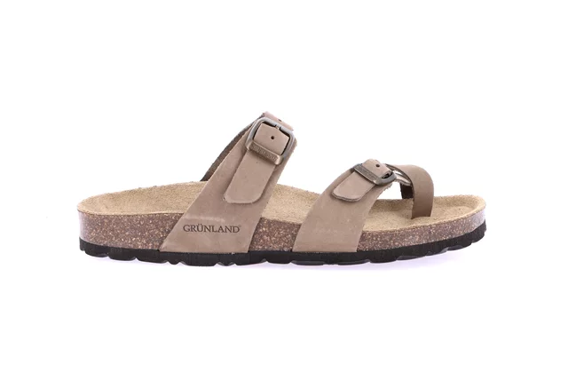 Women's Flip Flop in Cork | SARA CB1050 - KAKI | Grünland