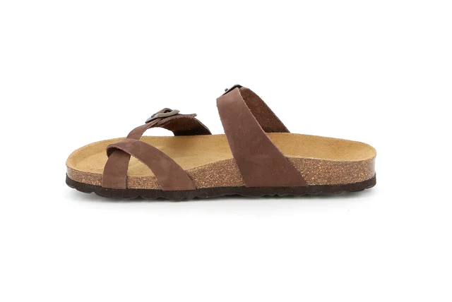 Women's Flip Flop in Cork | SARA CB1050 - BROWN | Grünland