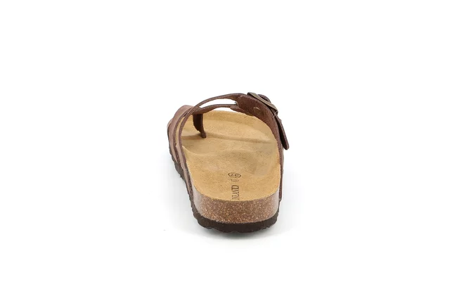 Women's Flip Flop in Cork | SARA CB1050 - BROWN | Grünland