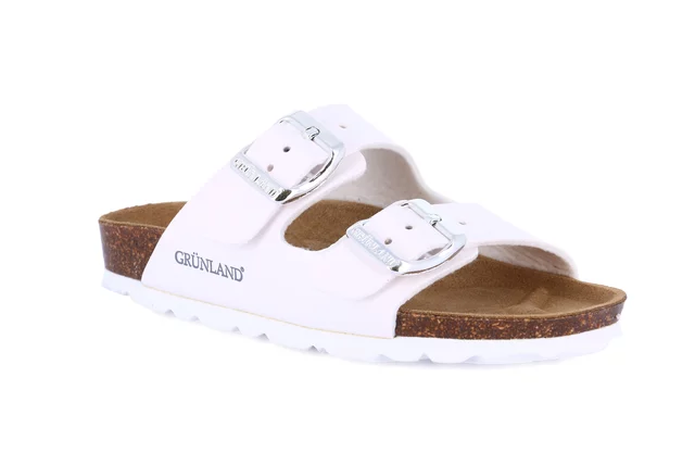 Slipper mit doppelter Schnalle | LUCE CB1462 - weiss