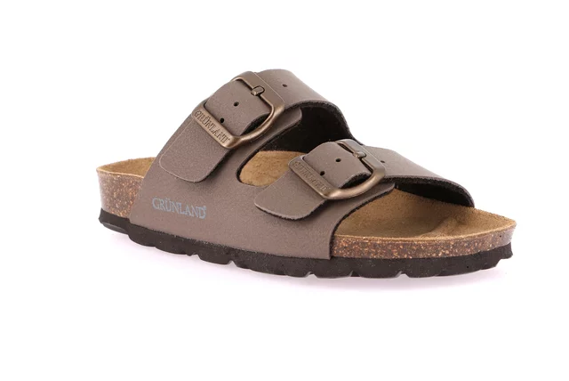 Doppelschnallenschuh für Kinder | LUCE CB1537 - testa di moro