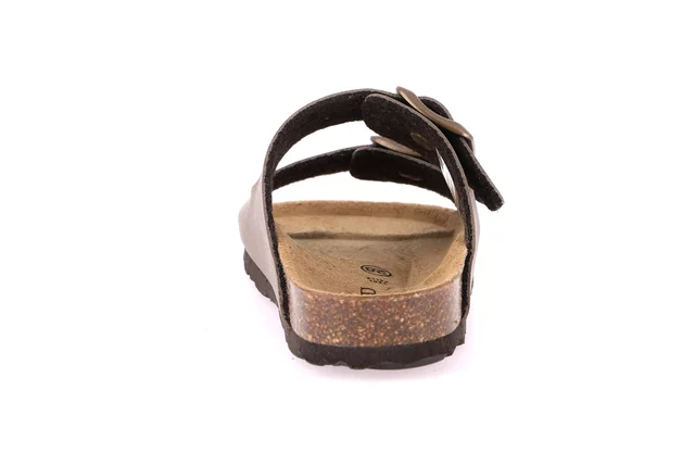 Double buckle slipper for children | LUCE CB1537 - TESTA DI MORO | Grünland Junior