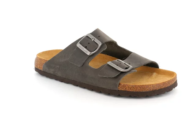 Double band slipper with metal-free buckles | BOBO CB1631 - antracite