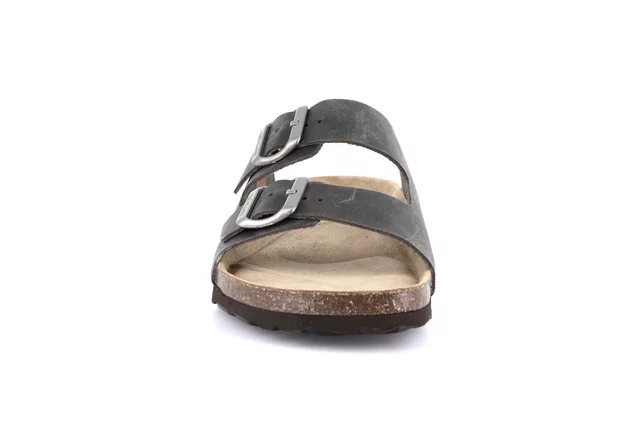 Double band slipper with metal-free buckles | BOBO CB1631 - ANTRACITE | Grünland