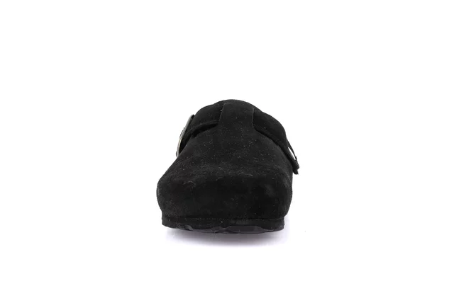 Suede slipper | SARA CB2000 - BLACK | Grünland