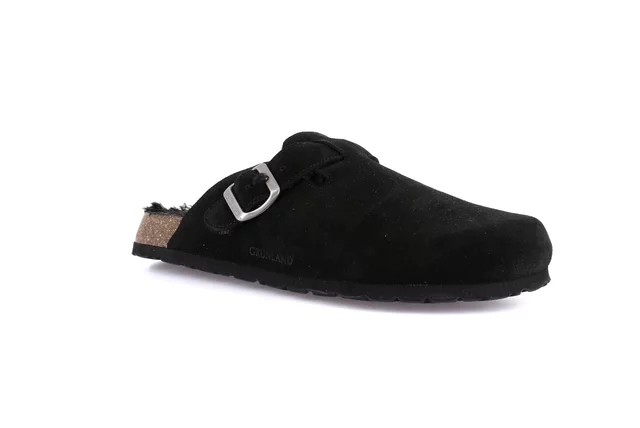 Sabot peluche for men | BOBO CB2247 - BLACK | Grünland