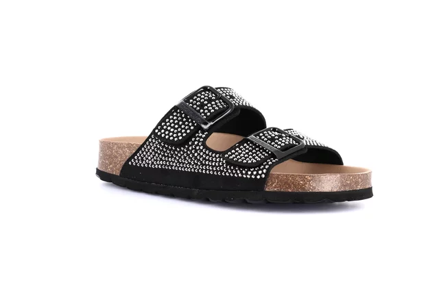 ENNY slipper with rhinestomes CB2268 - black