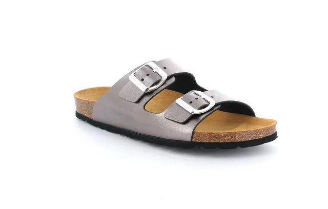 Slipper woman SARA double buckle CB2425 - ANTRACITE | Grünland