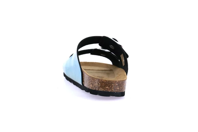 Ciabatta in materiale riciclato | SARA CB2425 - NERO-METAL | Grünland