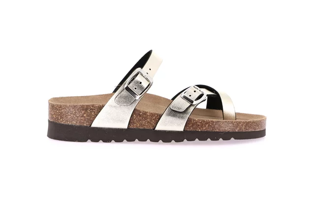 Eco-friendly slipper in natural cork | HOLA CB2438 - CHAMPAGNE | Grünland
