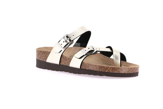 Eco-friendly slipper in natural cork | HOLA CB2438 - CHAMPAGNE | Grünland