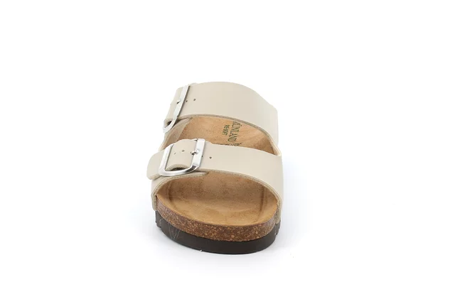 Double buckle slipper for women CB2445 - BEIGE | Grünland
