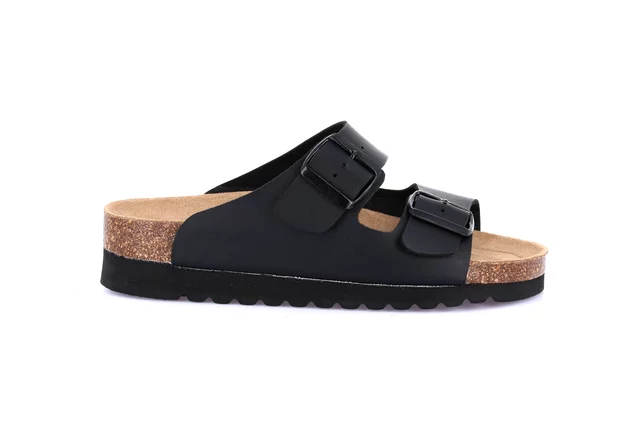 Double buckle slipper for women CB2445 - BLACK | Grünland