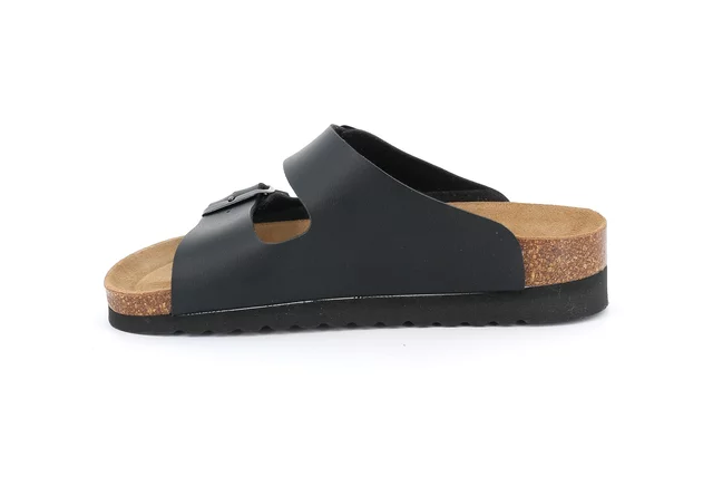 Double buckle slipper for women CB2445 - BLACK | Grünland