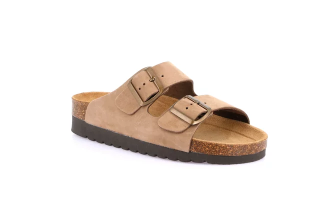 Ciabatta in sughero naturale e nabuk | HOLA CB2569 - taupe