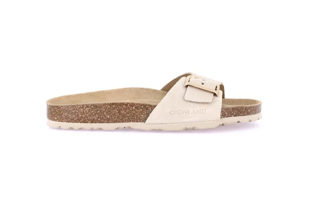 Single-Band Sandale aus Wildleder | SARA CB2633 - LATTE | Grünland