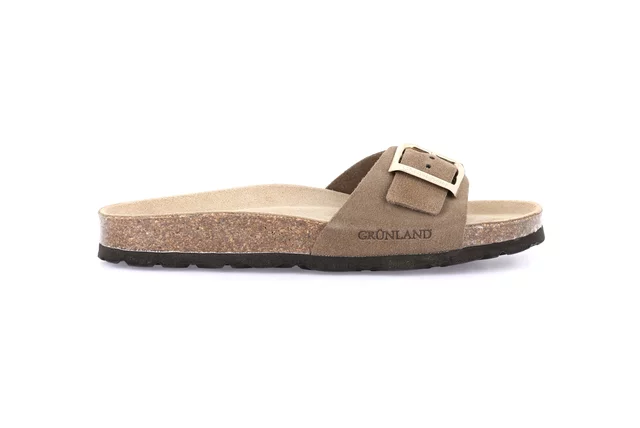 Single band slipper in suede | SARA CB2633 - TORTORA | Grünland