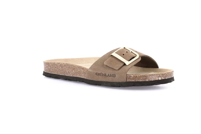 Single band slipper in suede | SARA CB2633 - TORTORA | Grünland