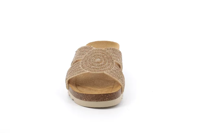 HOLA slipper with  rhinestones CB2659 - GOLD | Grünland