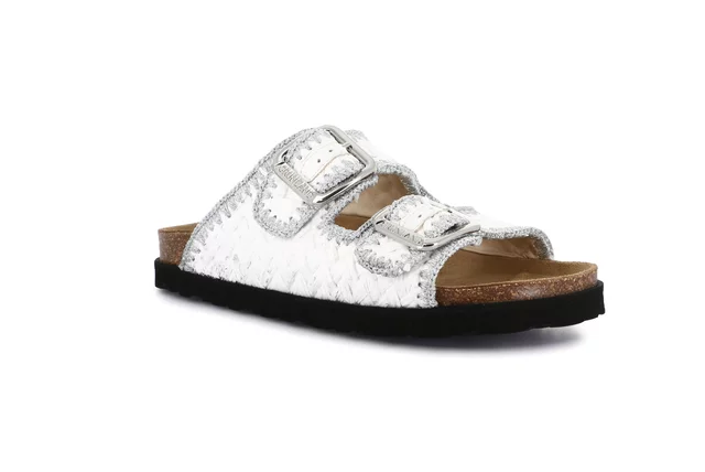 Ciabatta in rafia intrecciata | SASA CB2974 - bianco