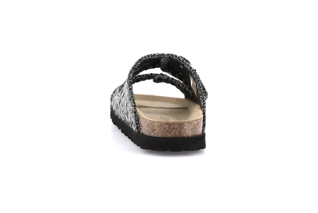 Ciabatta in rafia intrecciata | SASA CB2974 - NERO | Grünland