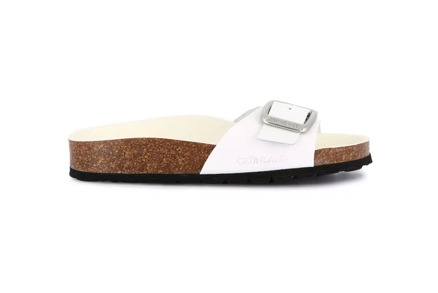 Ciabatta con maxi fibbia | ENNY CB3061 - BIANCO | Grünland