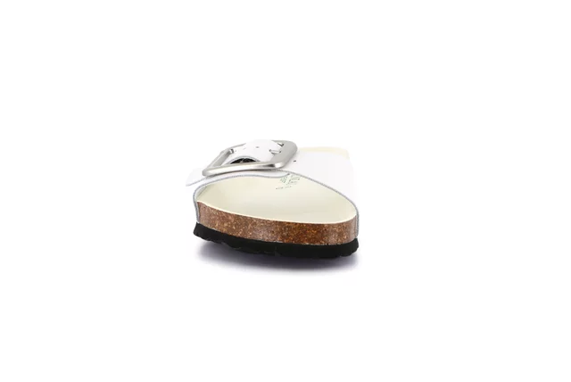 Ciabatta con maxi fibbia | ENNY CB3061 - BIANCO | Grünland