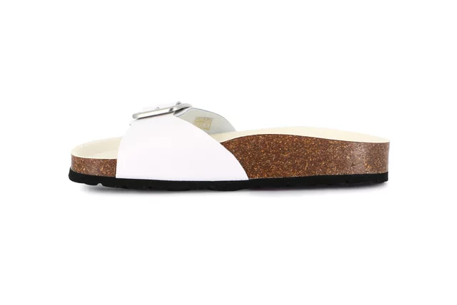 Ciabatta con maxi fibbia | ENNY CB3061 - BIANCO | Grünland