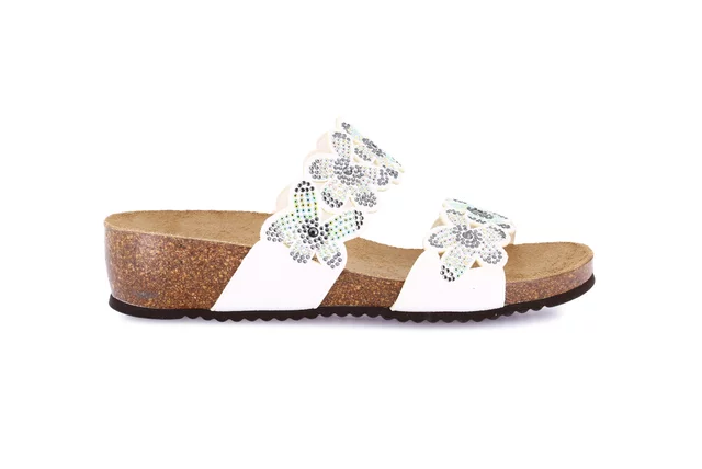 Floral slipper | MEMI CB3081 - WHITE | Grünland