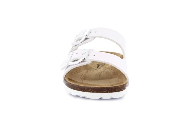 Double buckle slipper | LUCE CB3090 - WHITE | Grünland Junior