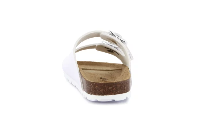 Double buckle slipper | LUCE CB3090 - WHITE | Grünland Junior