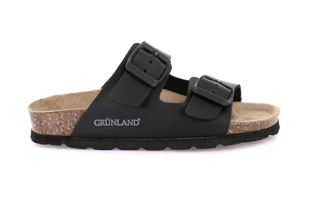 Double buckle slipper | LUCE CB3090 - BLACK | Grünland Junior