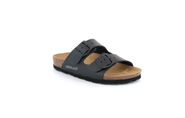 Doppelschnalle Sandale | LUCE CB3090 - schwarz