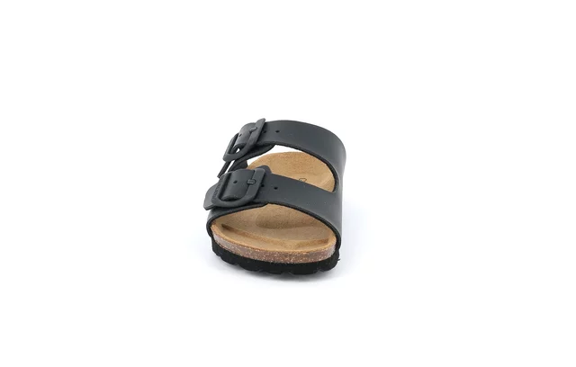 Doppelschnalle Sandale | LUCE CB3090 - SCHWARZ | Grünland Junior
