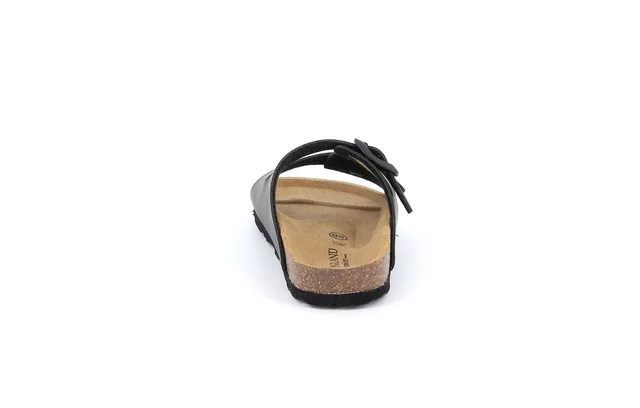 Double buckle slipper | LUCE CB3090 - BLACK | Grünland Junior