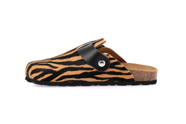 Slipper with animalier pattern | SARA CB3095 - SABBIA-MULTI | Grünland