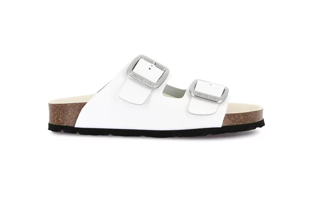 ENNY | Full color slipper with maxi studs CB3272 - WHITE | Grünland