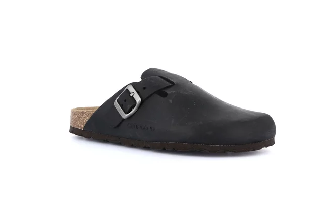 Cork slipper with closed toe | SARA CB7019 - BLACK | Grünland
