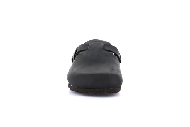 Cork slipper with closed toe | SARA CB7019 - BLACK | Grünland