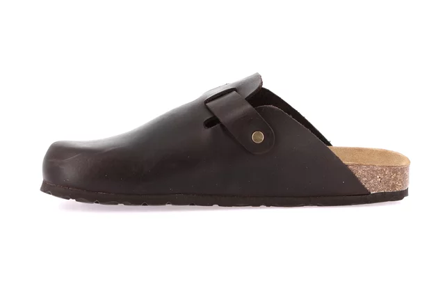 Men's slipper in greased nubuck | ROBI CB7034 - MOGANO | Grünland