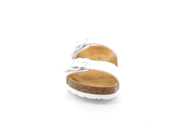 Women's slipper in recycled material | SARA CB9952 - WHITE | Grünland