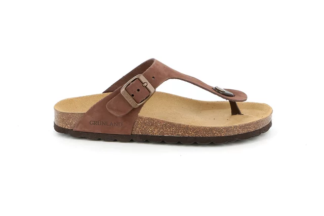 Flip Flop Sandale für Damen | SARA CC0001 - BRAUN | Grünland