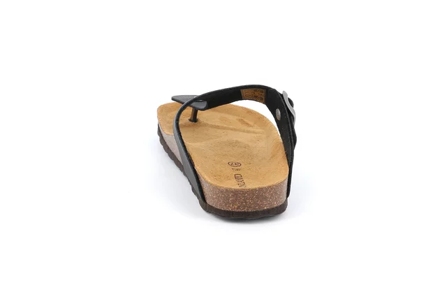 Natural cork slipper | SARA CC0010 - BLACK | Grünland