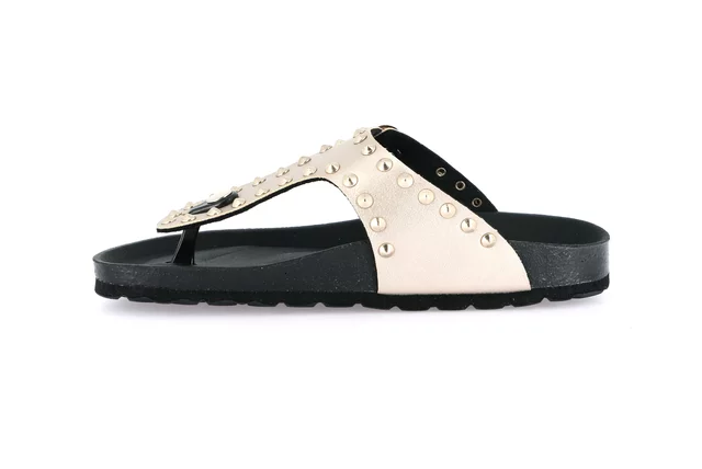 Flip-flops with studs | SARA CC0064 - PLATINO | Grünland