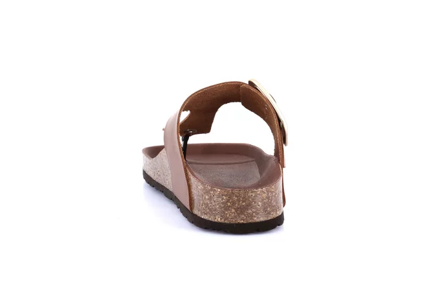 Sandale aus Kork mit Maxi-Schnalle CC0208 - BRAUN | Grünland