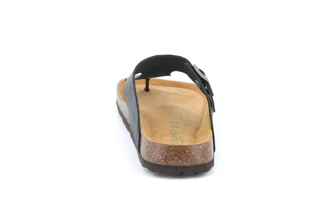 Men's Flip-Flop in Cork | BOBO CC1637 - BLACK | Grünland