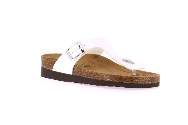 Flip-flop in real cork CC2432 - WHITE | Grünland